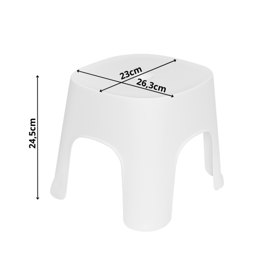 Krzesełko dla dzieci plastikowe białe stołek siedzisko