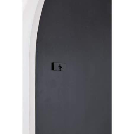 Lustro półowalne w metalowej ramie srebrne 80x180 cm Inys