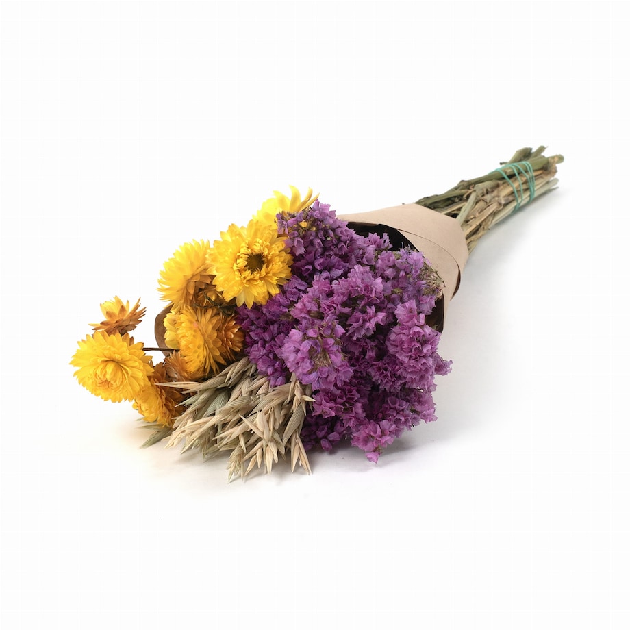 Zestaw suszonych kwiatów Rosa roz. S - zatrwian, kocanka, owies