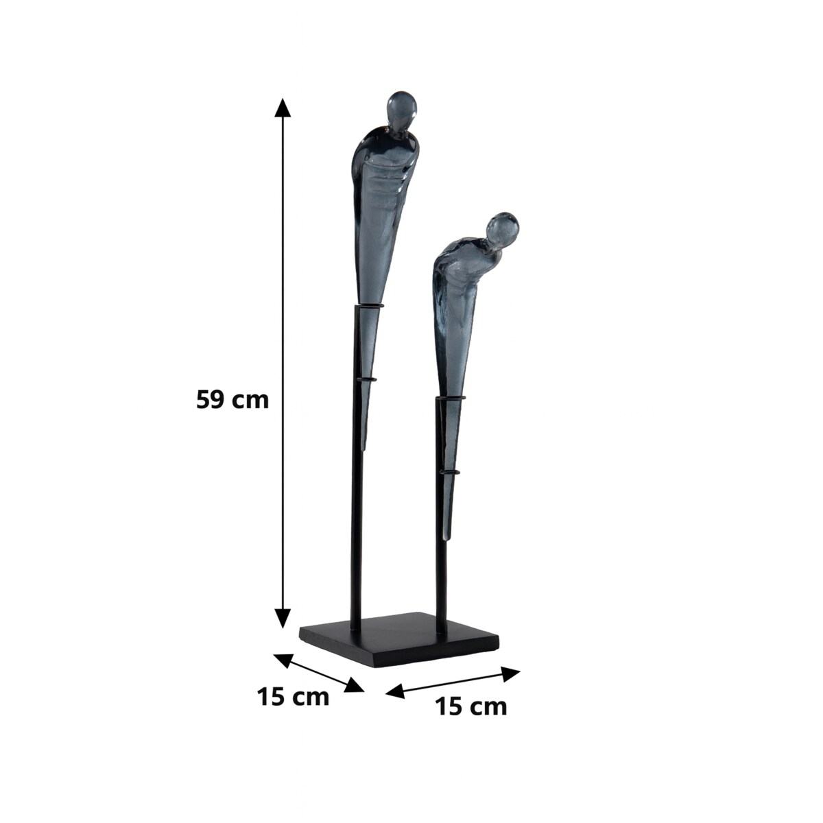 FIGURKA DEKORACYJNA DUOLI SZARA