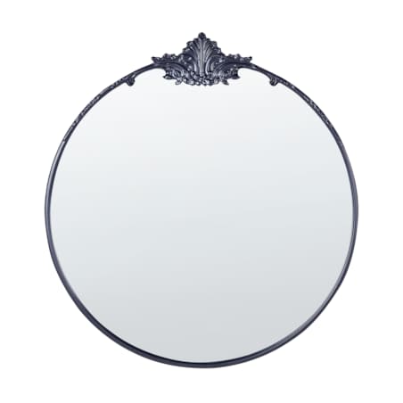 Okrągłe lustro ścienne metalowe 67 cm czarne SOMMANT