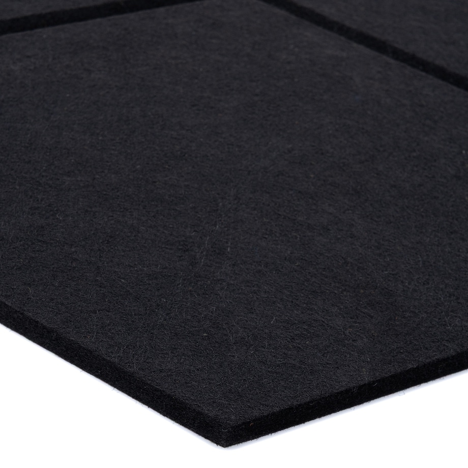 Zestaw 2 szt panel filcowy Felly 40x46 cm płytka heksagon czarny
