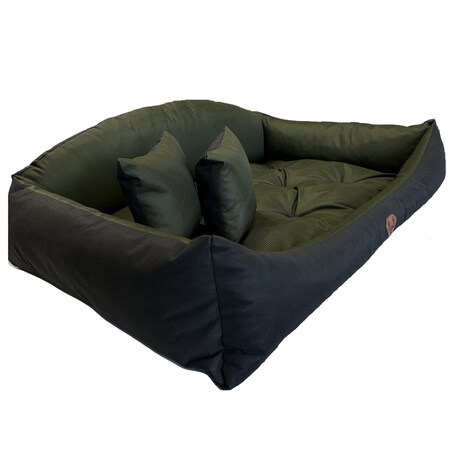 Legowisko Dla Psa Kanapa Posłanie Muszla 75X65 Cm Wodoodporne Poduszki Pikowane Zielone