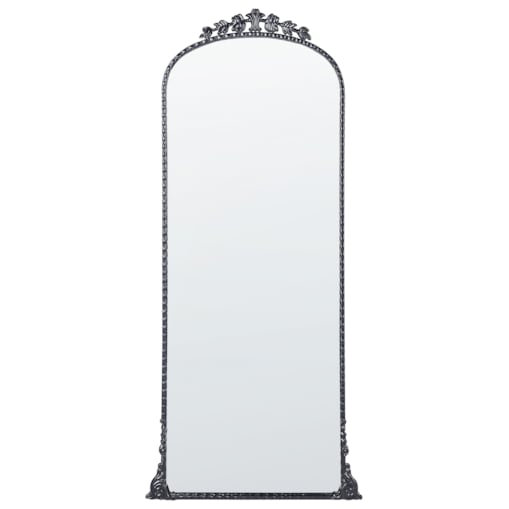 Lustro ścienne metalowe 51 x 114 cm czarne LIVRY