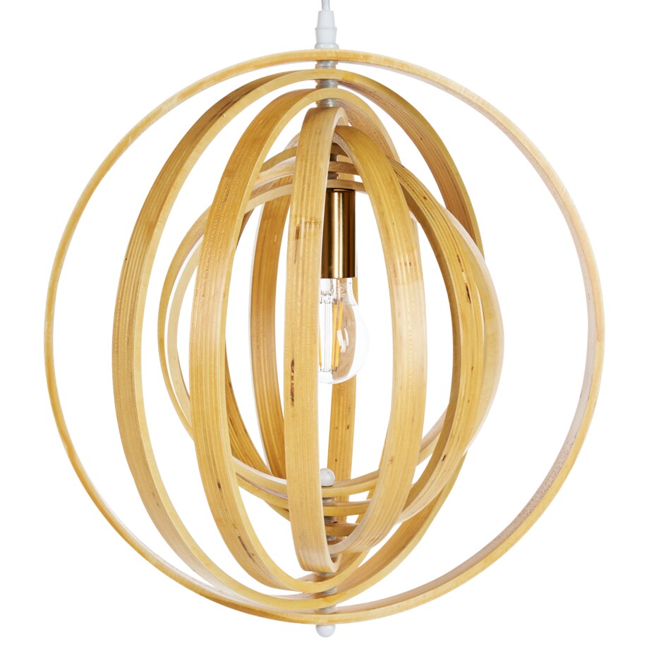Lampa wisząca MURRELL Drewno topolowe Jasnobrązowy