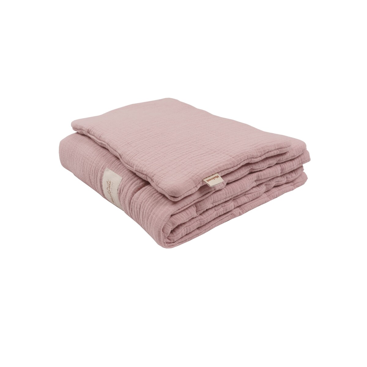 Wyściółka muślinowa do kosza mojżesza dusty pink