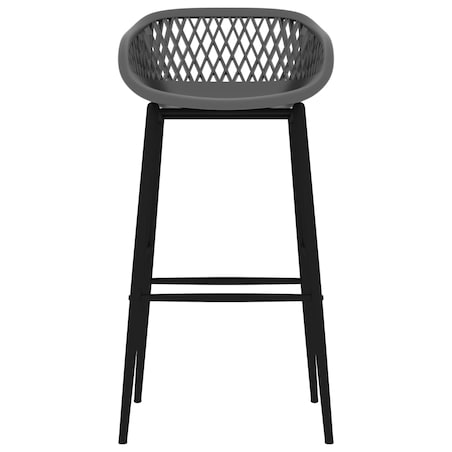 vidaXL 7-częściowy zestaw mebli barowych, czarno-szary