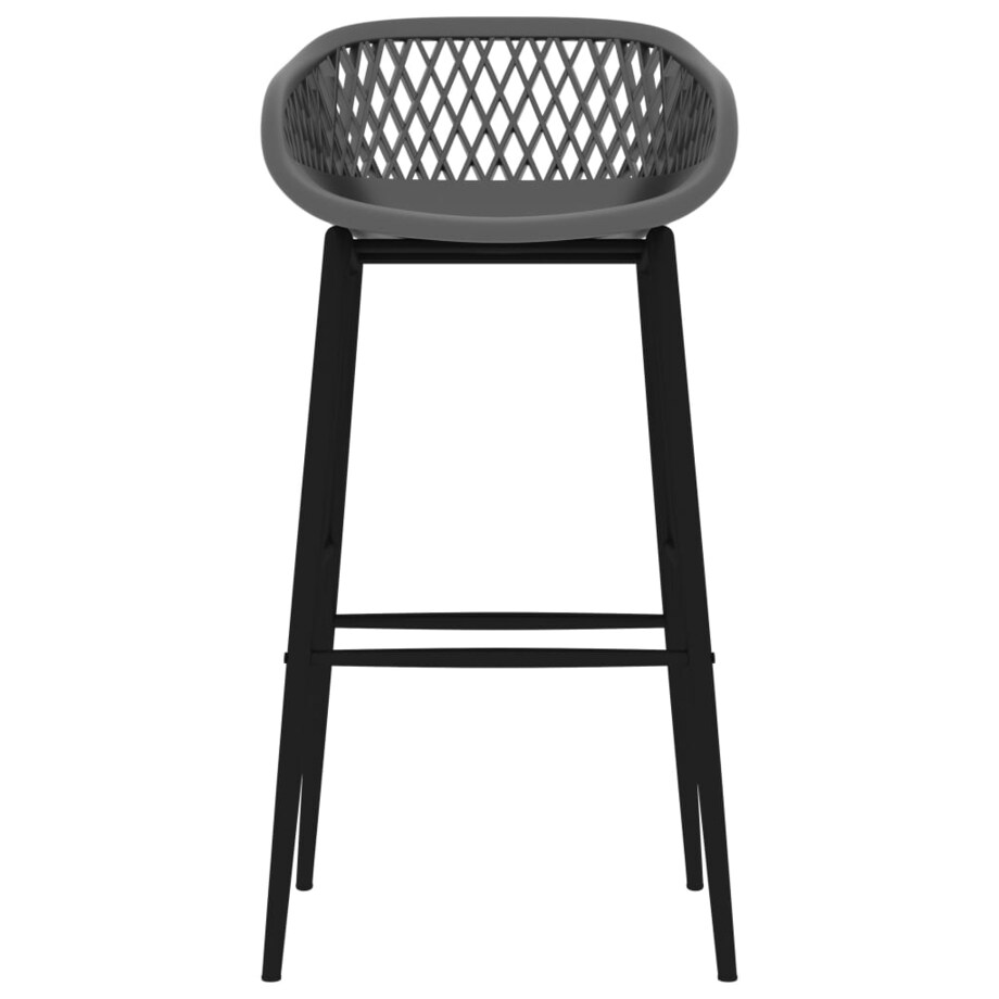 vidaXL 7-częściowy zestaw mebli barowych, czarno-szary