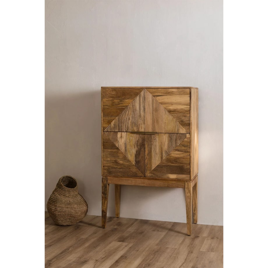 Wysoki kredens z drewna mango Baty Design