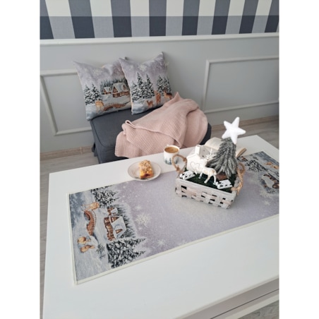 Bieżnik Na Stół 40X100 Cm Dekoracyjny Ozdobny Ze Zwierzętami