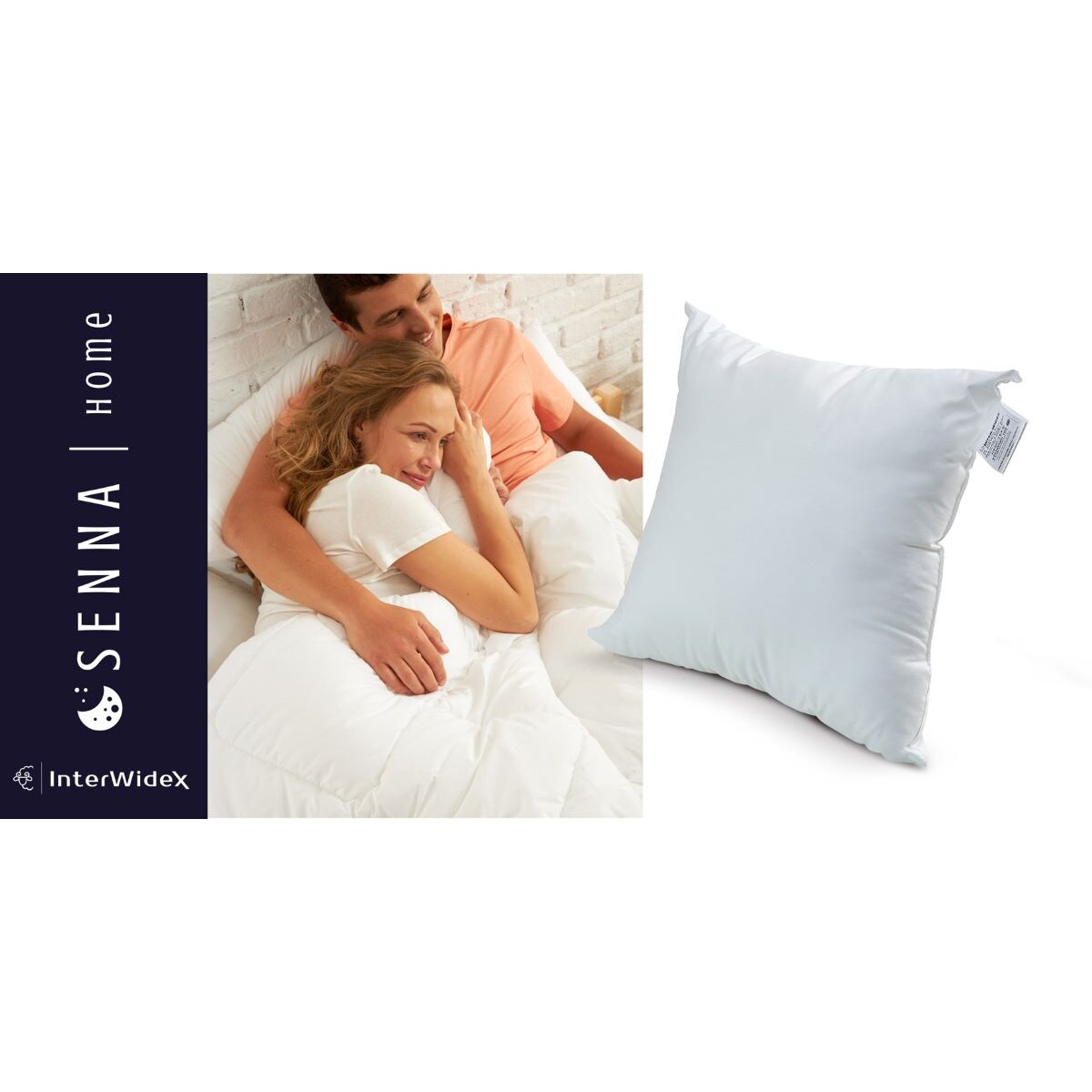 Poduszka CLASSIC MIĘKKA 40x40cm antyalergiczna biała | Senna Home