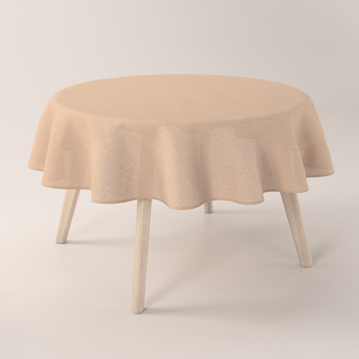 Obrus okrągły 130 x 130 cm herbaciany