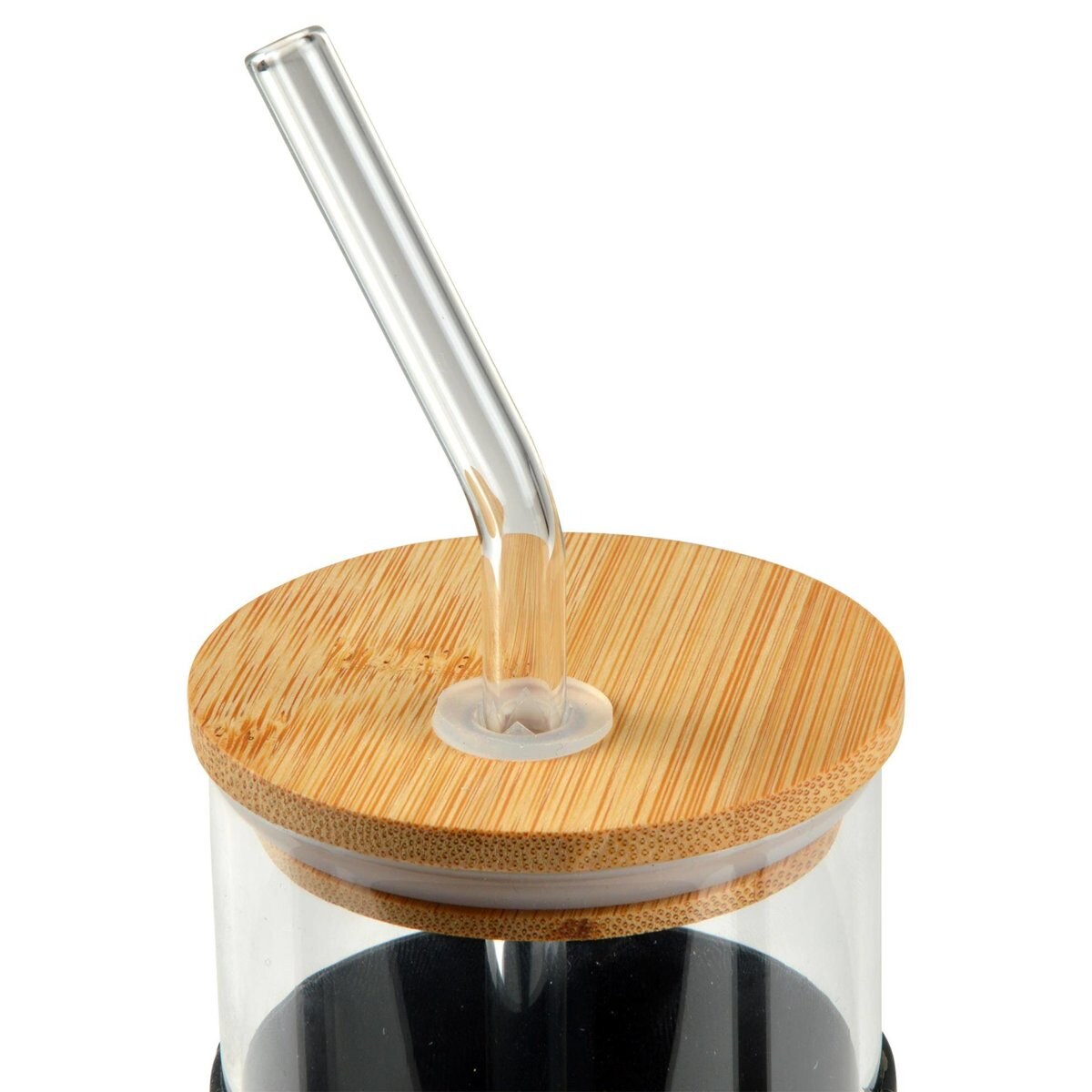 Szklany bidon z silikonową osłonką, 0,5l