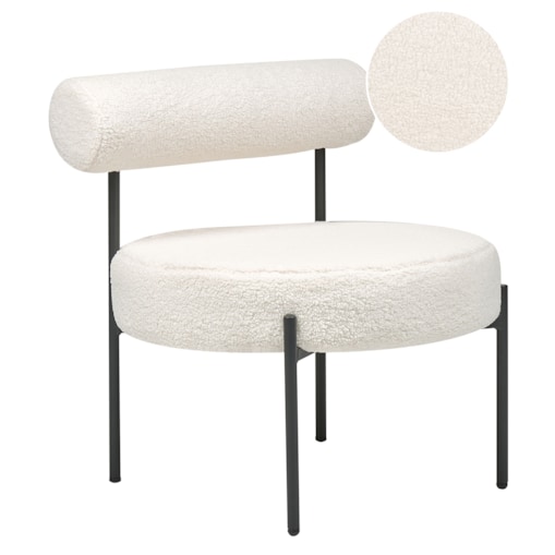 Fotel ALPHA Boucle Biały