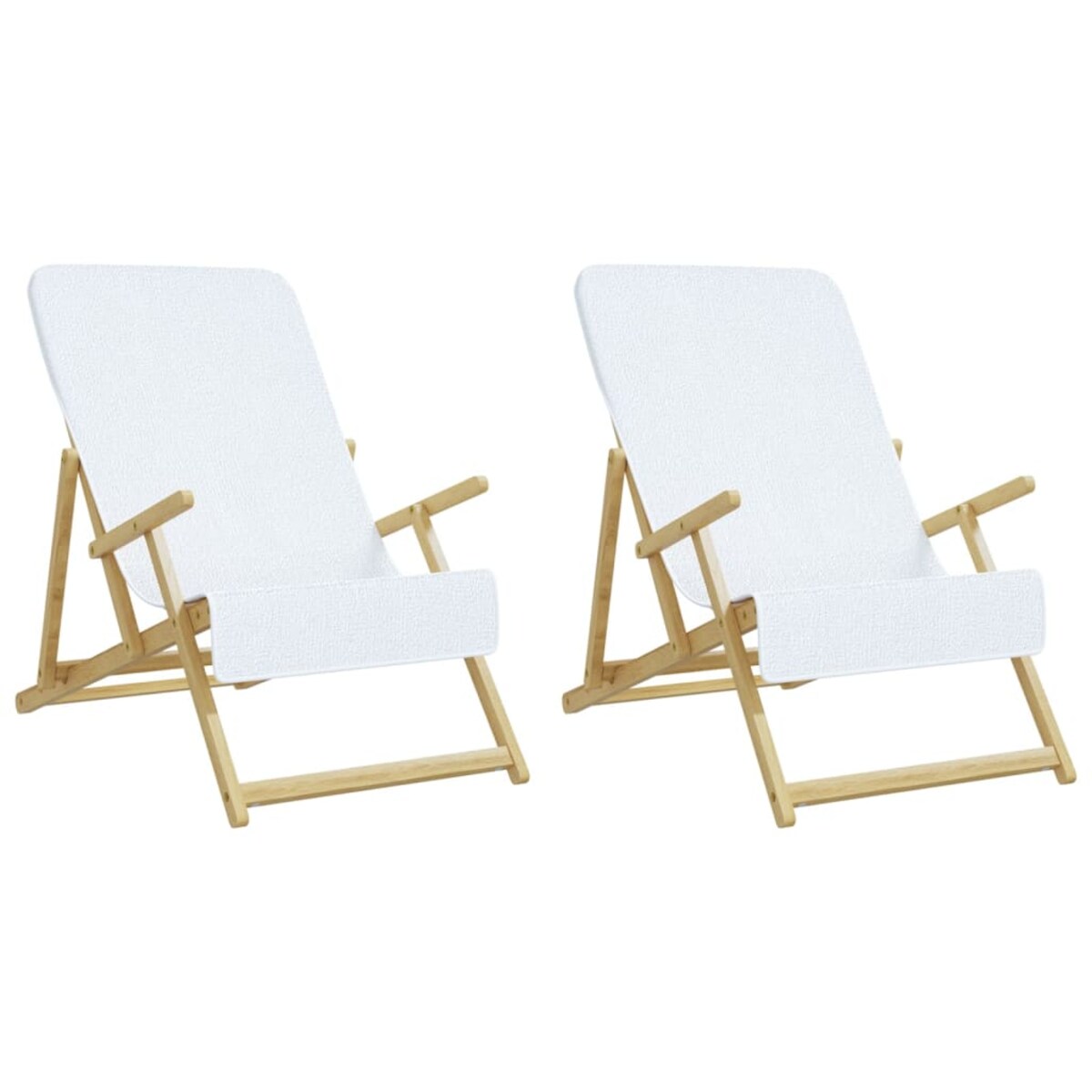 vidaXL Ręczniki plażowe, 2 szt., białe, 60x135 cm, tkanina, 400 g/m²