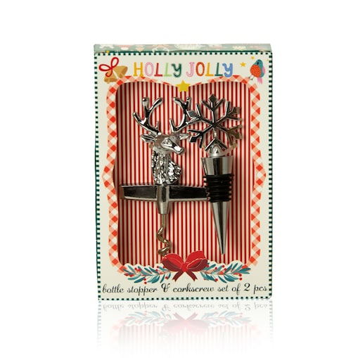 Korkociąg Do Wina Korek Świąteczny Renifer Otwieracz Metalowy Zestaw