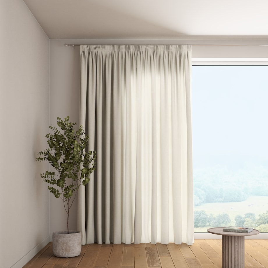 Zasłona na taśmie marszczącej 1 szt. 130x260 gołębi szary