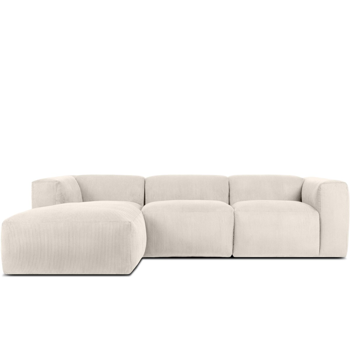 KONSIMO BUFFO Narożnik prawy z niezwykle miękkim i wygodnym siedziskiem, kolor kremowy
