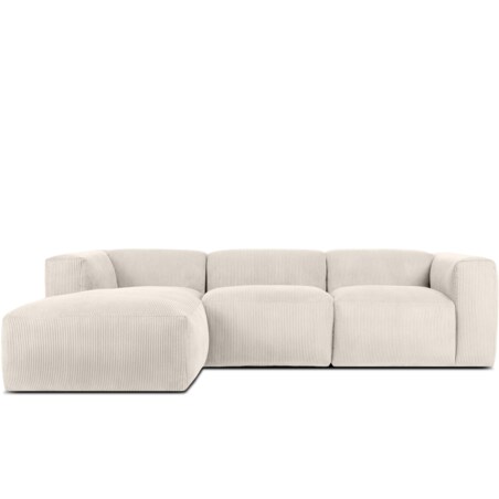 KONSIMO BUFFO Narożnik prawy z niezwykle miękkim i wygodnym siedziskiem, kolor kremowy
