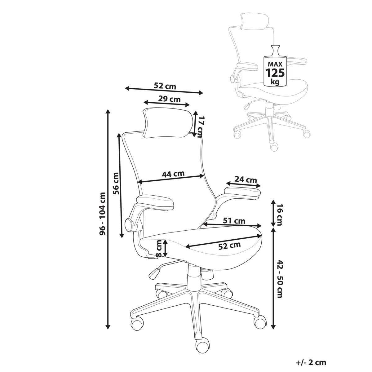 Krzesło biurowe PALADIN Jasnoszary