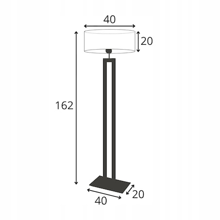 Lampa stojąca podłogowa z abażurem walec MONO