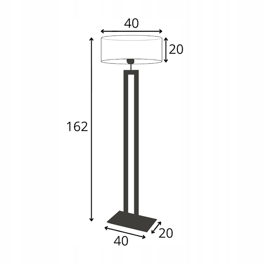Lampa stojąca podłogowa z abażurem walec MONO