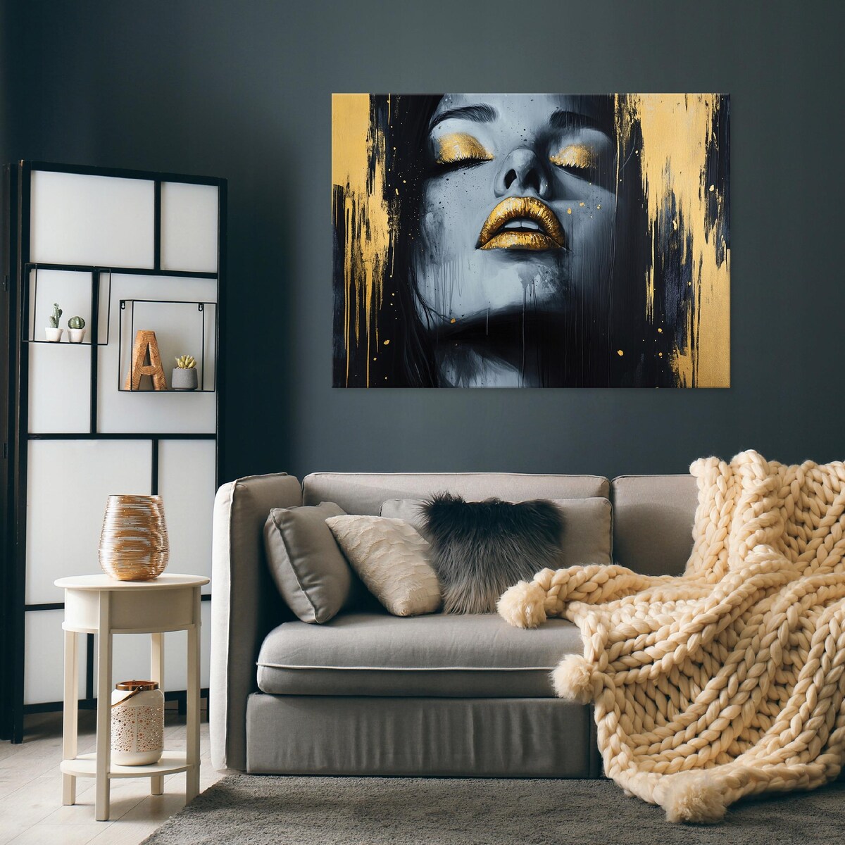 OBRAZ ABSTRAKCJA KOBIETA NA PŁÓTNIE ŚCIANĘ DO SYPIALNI SALONU KUCHNI 120x80