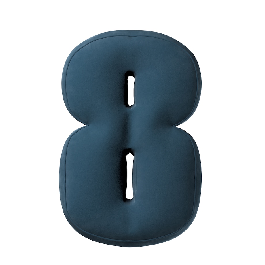 Poduszka Cyferka 8, pruski błękit, 25 x 40 cm, Posh Velvet