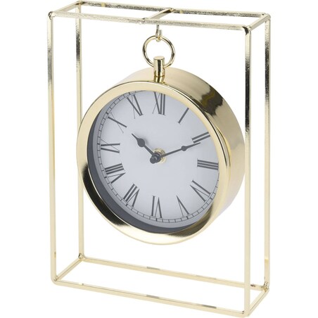 Zegar stołowy na metalowym stojaku, 25 cm