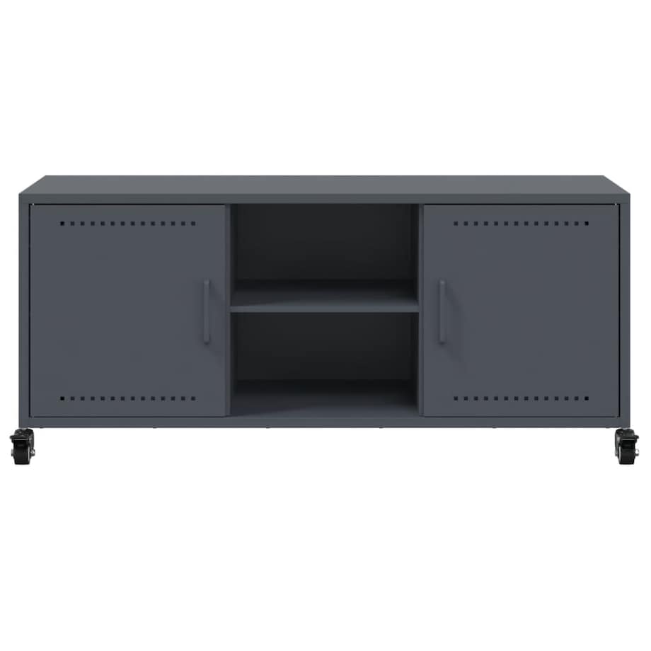 vidaXL Szafka RTV, antracytowa, 100,5x39x43,5 cm, stal