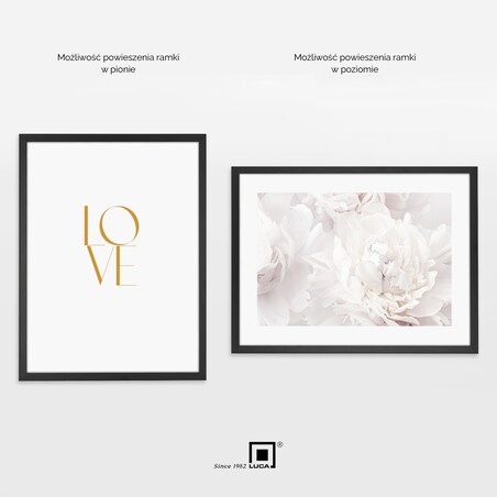 Ramka na zdjęcia 30x40 cm czarna rama MDF z plexi wisząca poziom pion klasyczna ramka