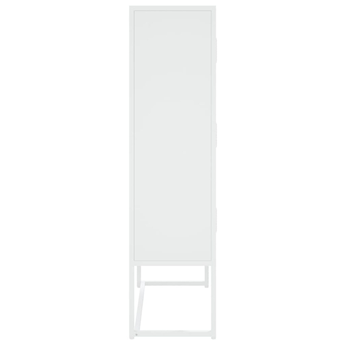 vidaXL Szafka, biała, 80x35x135 cm, stal