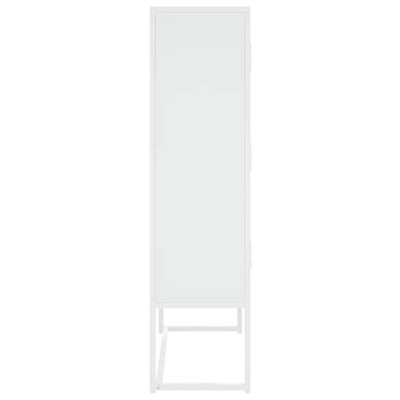 vidaXL Szafka, biała, 80x35x135 cm, stal