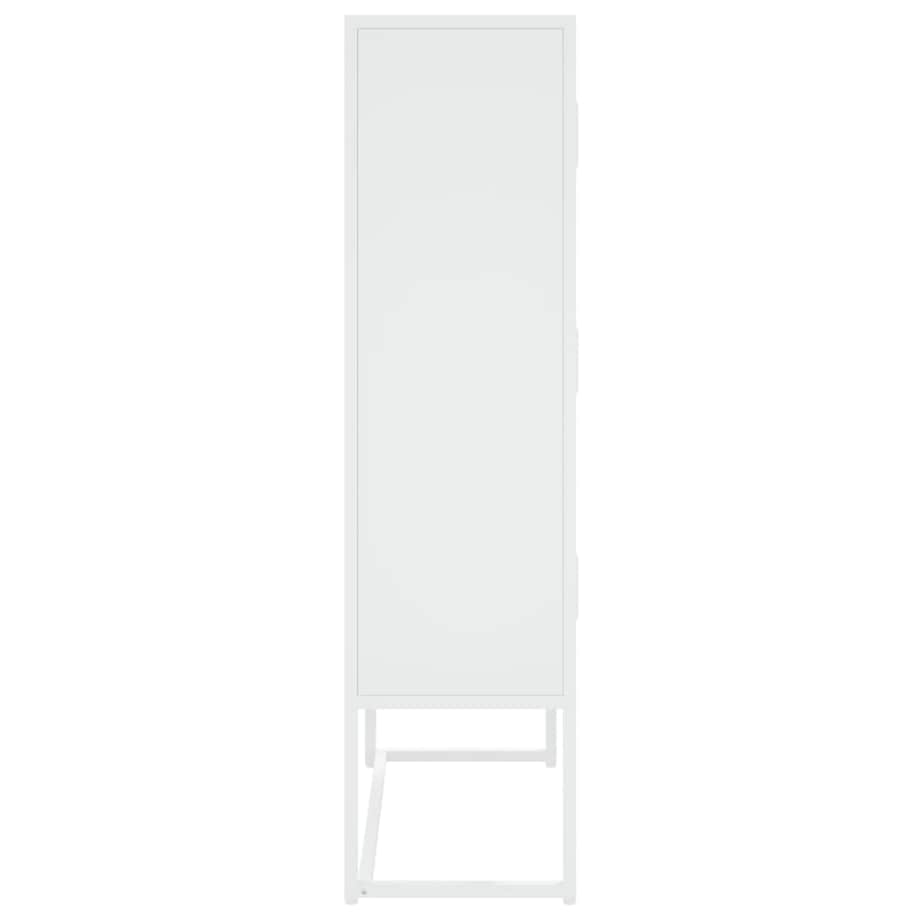 vidaXL Szafka, biała, 80x35x135 cm, stal