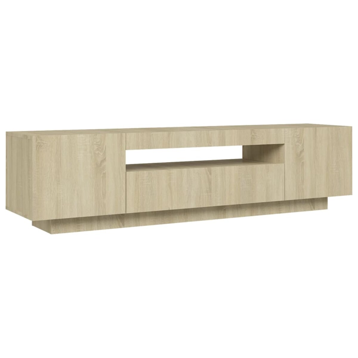 vidaXL Szafka TV z oświetleniem LED, kolor dąb sonoma, 160x35x40 cm