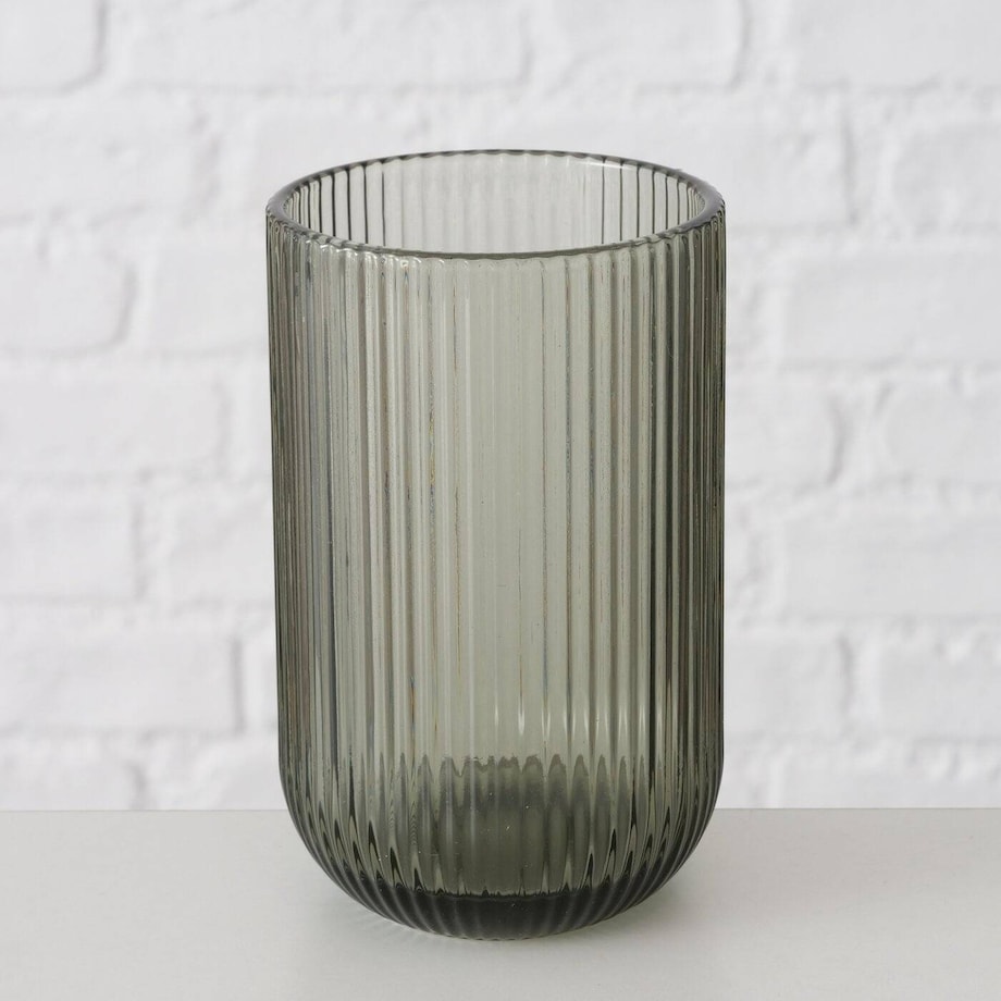 Szklanki do wody RIGANO, ryflowane szkło, 320 ml