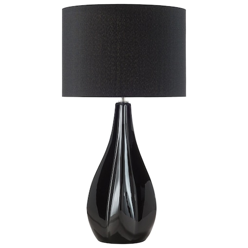 Lampa stołowa SANTEE Porcelana Czarny