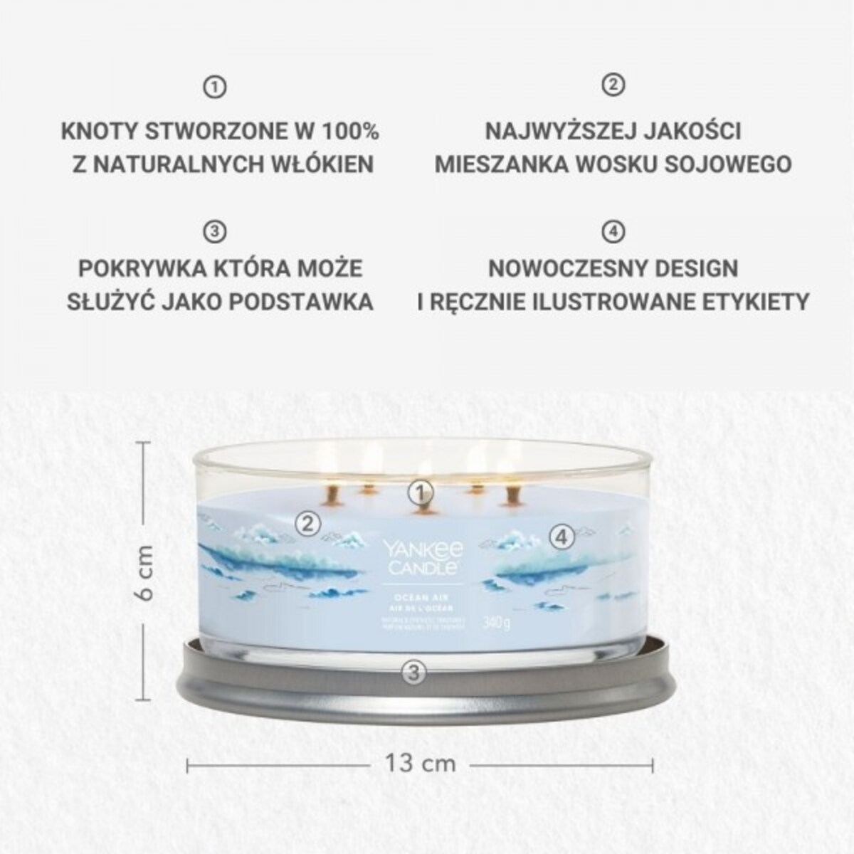 YC SIGNATURE – Świeca średnia OCEAN AIR