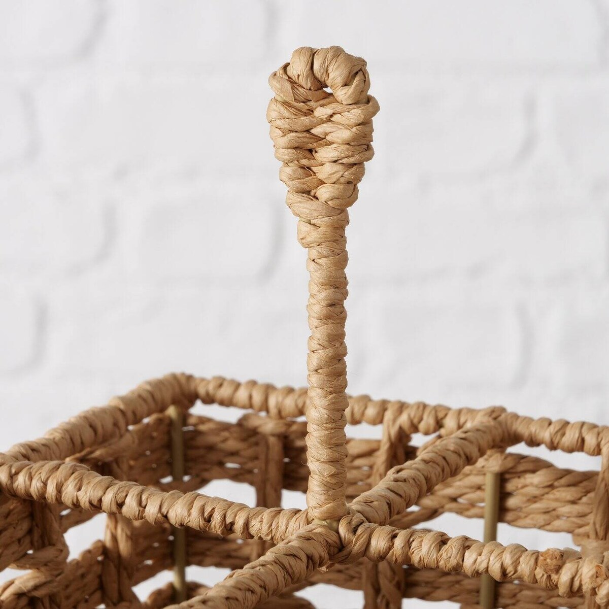 Pleciony koszyk z uchwytem CHARISO, kwadratowy