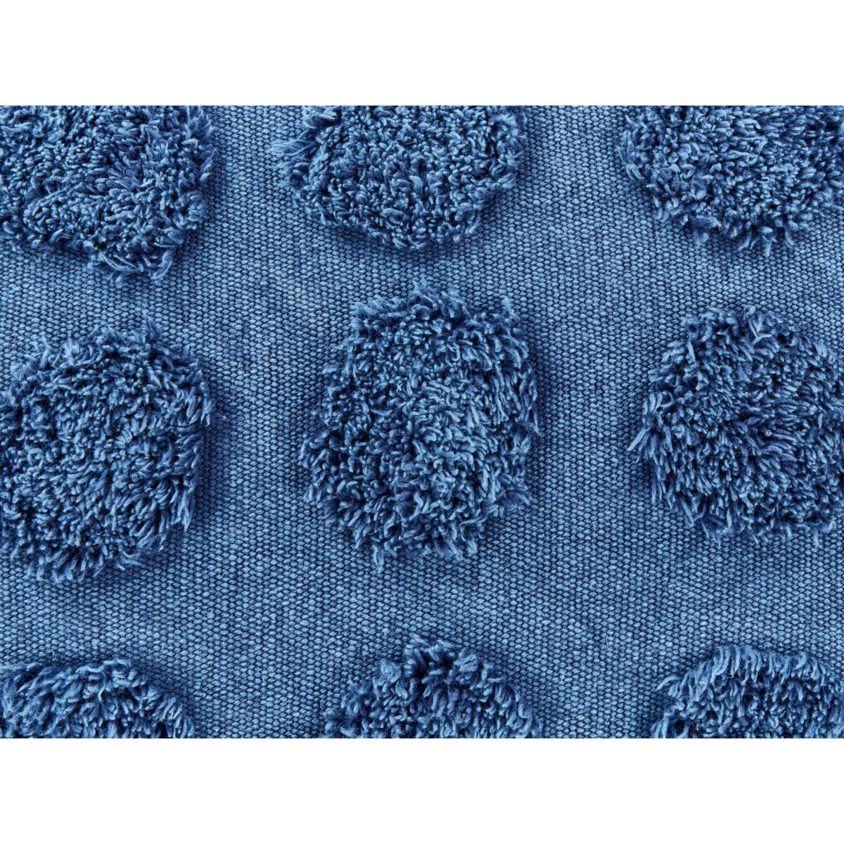 Puf bawełniany 50 x 50 x 35 cm niebieski VISHVI