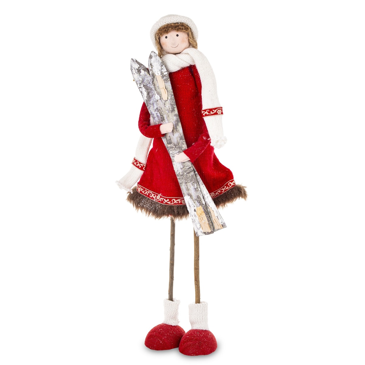 Dekoracja - figurka 51x20x13 cm SUKIYA-3 z nartami