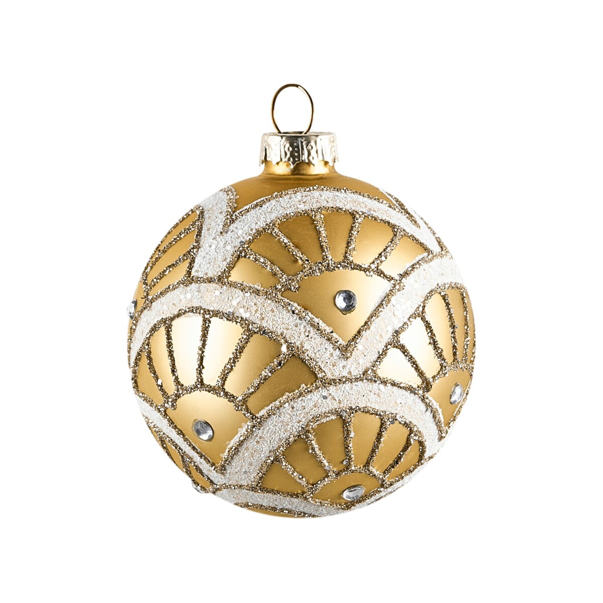 Zestaw 35 bombek ICEDROP Szkło Niebieski/ złoty