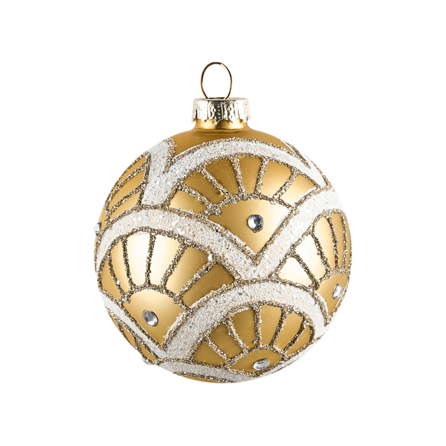 Zestaw 35 bombek ICEDROP Szkło Niebieski/ złoty