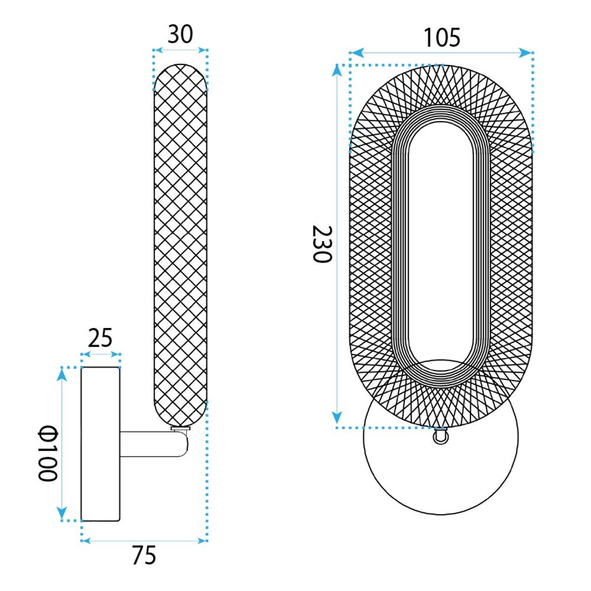 Kinkiet G171-W Led Złoty, Metal, Tworzywo Sztuczne