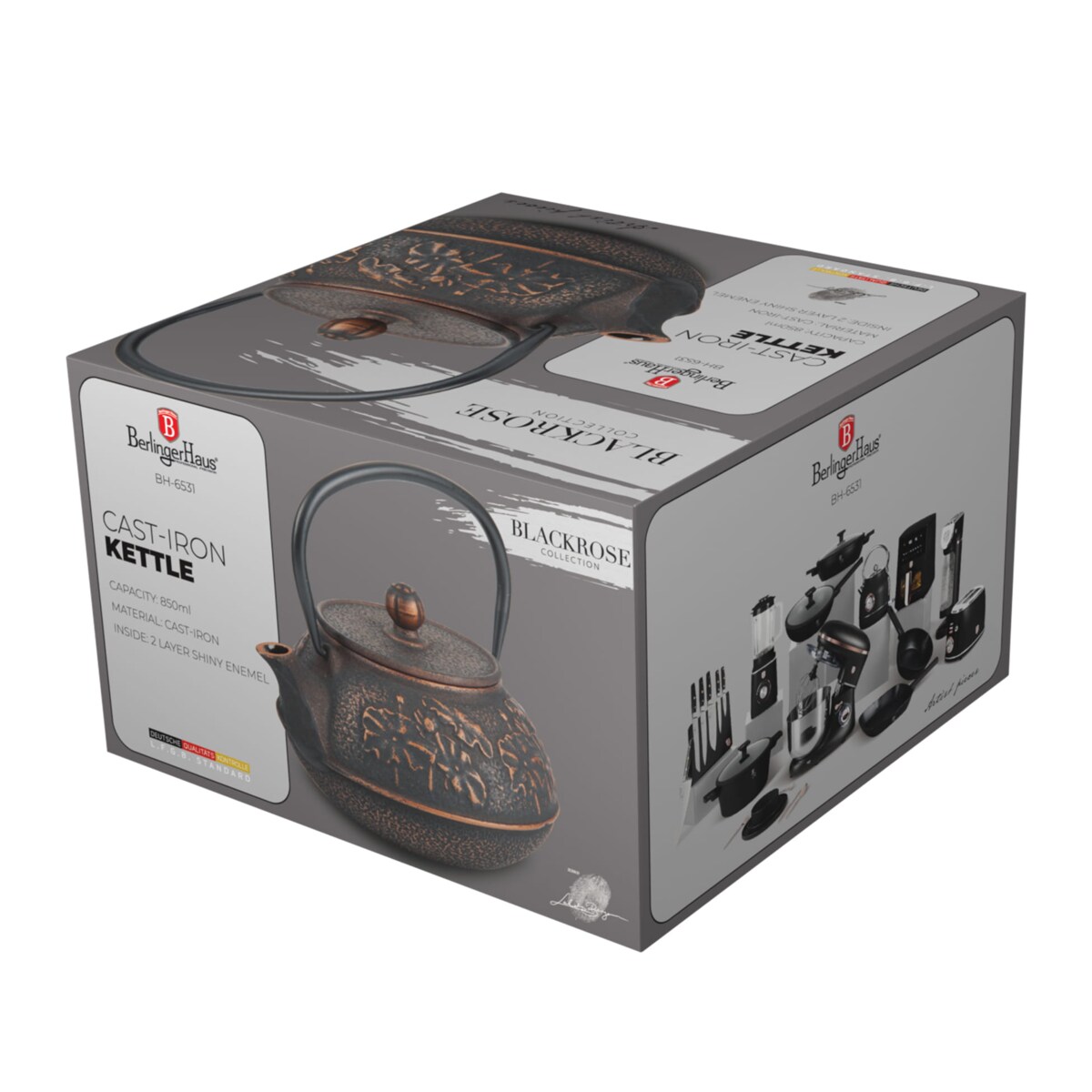 Zaparzacz żeliwny 0.85L z filtrem retro BERLINGER HAUS