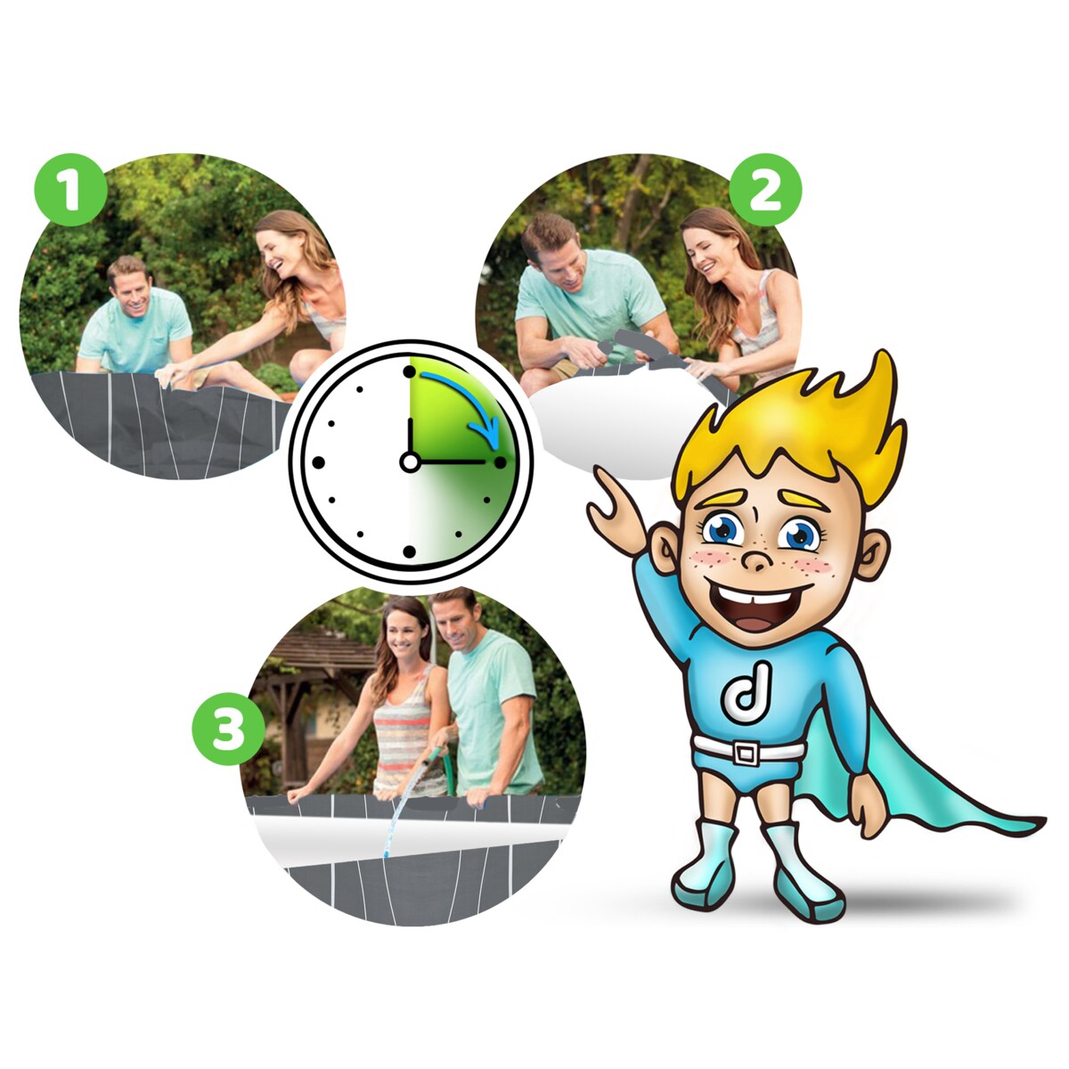 Basen ogrodowy stelażowy 457x107 cm Bestway zestaw 13w1