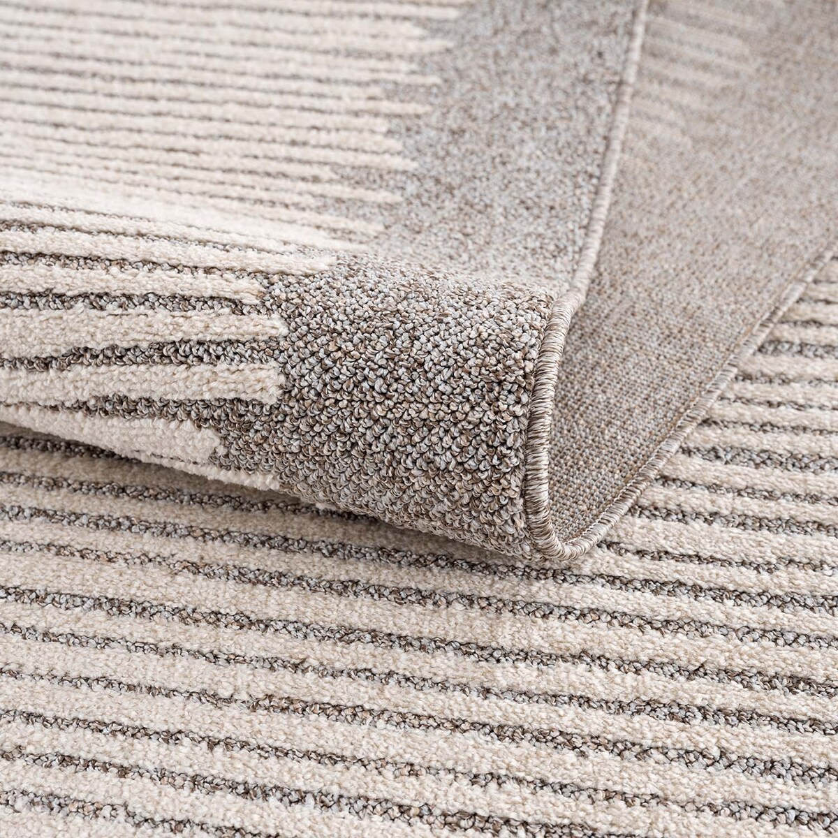 Dywan z frędzlami w paski ARTY 22310 Mokka 80x150