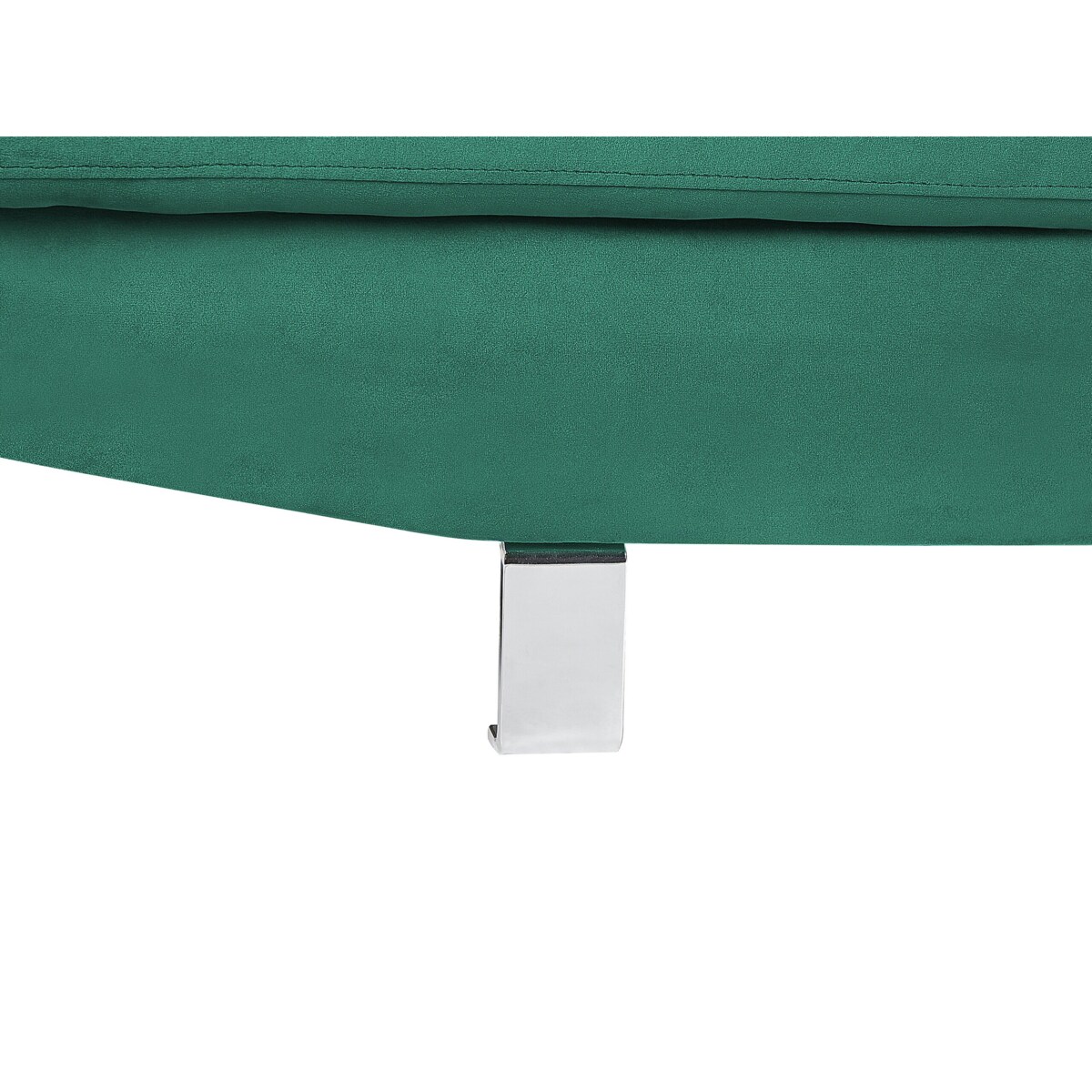 Narożnik welurowy lewostronny zielony NORREA