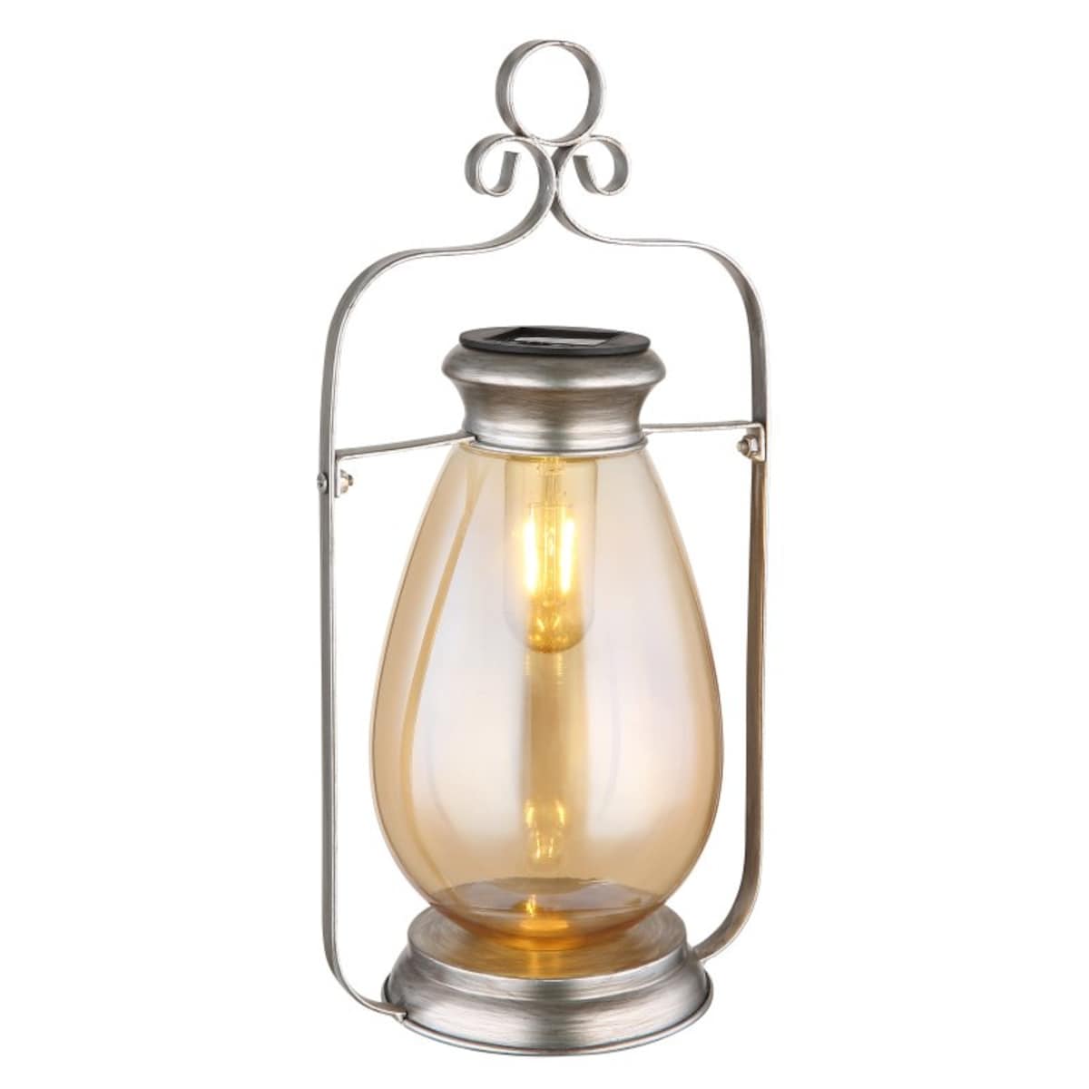 Lampa solarna stołowa LED Globo 36647 srebrna IP44 0,06W 3000K metal szkło do ogrodu