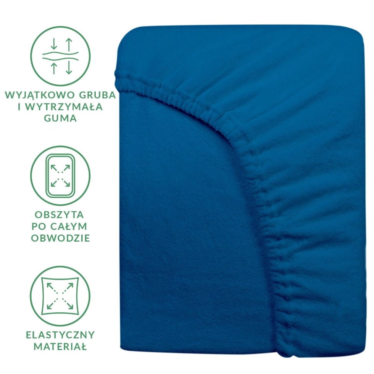 Prześcieradło frotte z gumką 140x200 kolor chaber